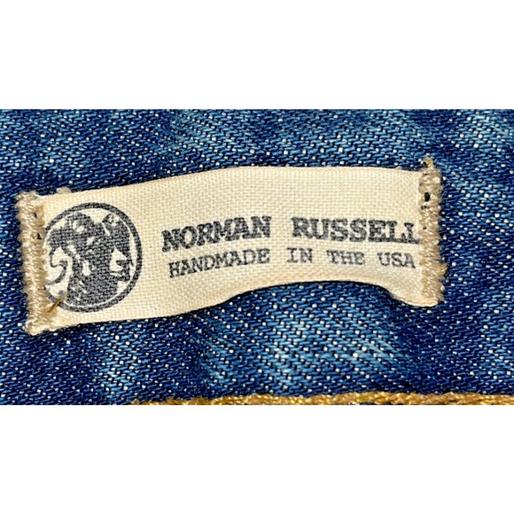 Norman Russell Selvedge Jeans USA 32/270 Beach Wash Straight Fit 27x28 Denim - Picture 7 of 9